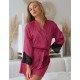 Малиновый халат с кружевом 5senses 7251, Цвет: малиновый, Размеры: M