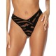Трусики бразилиана из сетки с флоком Kinga UNHOLY ALICE 1085/2-B, Цвет: черный, Размеры: M