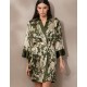 Шелковый халат с принтом Mia-Amore VITTORIA 5153 темный хаки, Цвет: темный хаки, Размеры: 2XL/3XL