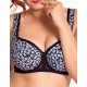 Бюстгальтер с поролоновой чашкой Valmira 1135 черный с синим, Цвет: черный с синим, Размеры: 75E