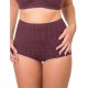 Трусы женские высокие из хлопка Valmira 2930/C вино в крапинку, Цвет: вино в крапинку, Размеры: L