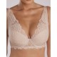 Кружевной бюстгальтер с пуш-ап Kinga LUNA 1103-PU светло-бежевый, Цвет: светло-бежевый, Размеры: 75A