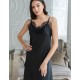 Длинная шелковая сорочка Mia-Amore WINDSOR 3888 черный, Цвет: черный, Размеры: S