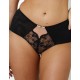 Трусы шорты высокие Subtille EIR BLACK high waist, Цвет: черно-бежевый, Размеры: M