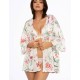 Женский сатиновый халат Esotiq DARE 41233, Цвет: мультицвет, Размеры: S