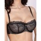 Бюстгальтер балконет Orhideja 509-299 черный/пион, Цвет: черный/пион, Размеры: 85D