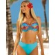 Цветной купальник бандо Aquarilla 529 BIANCA multicolor, Цвет: голубой, Размеры: 70H