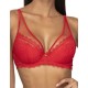 Кружевной бюстгальтер пуш-ап MAT ESTELLE Czerwony M-0198-11, Цвет: красный, Размеры: 65C