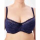 Кружевной бюстгальтер на поролоне Lina A 6086 темно-синий, Цвет: темно-синий, Размеры: 70E