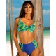 Мягкий купальник с высокими плавками Lorin L3155/4 BIG, Цвет: флора, Размеры: 85D