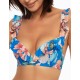 Бюстгальтер купальный с пуш-ап Esotiq BAE 41556 цветы на синем, Цвет: цветы на синем, Размеры: 75C/80B
