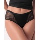 Трусы слипы с кружевными вставками Cotonella AD938 PURITY LACE nero, Цвет: nero (черный), Размеры: XL