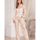 Атласная пижама в горох Mia-Mella JULIA PRINT 7076 ванильный, Цвет: ванильный горошек, Размеры: S Атласная пижама в горох Mia-Mella JULIA PRINT 7076 ванильный, Цвет: ванильный горошек, Размеры: S