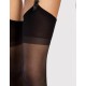 Гладкие чулки под пояс Fiore 4112/O INFINI 15 den черный, Цвет: черный, Размеры: 5