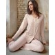 Пижама из принтованной вискозы Lormar RAIN 651785lu batida, Цвет: batida (пудровый), Размеры: S