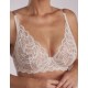 Кружевной бюстгальтер бралетт Kinga SAND ECRU 1127-SC, Цвет: экрю+телесный, Размеры: 70C