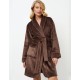 Плюшевый женский халат Aruelle EVA BROWN, Цвет: шоколадный, Размеры: XL