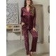 Пижама атласная Mia-Mella JULIA 8736 винный, Цвет: винный, Размеры: XS