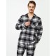Фланелевая мужская пижама Aruelle JAMES, Цвет: черный/белый, Размеры: L