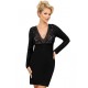 Сорочка из вискозы Donna SILVANA long nightdress BLACK, Цвет: черный, Размеры: S