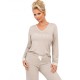 Вискозная пижама с брюками Donna SIMPLY long pyjamas BEIGE, Цвет: бежевый, Размеры: S