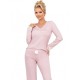 Вискозная пижама с брюками Donna SIMPLY long pyjamas POWDER PINK, Цвет: розовый, Размеры: S