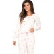 Хлопковая пижама с брюками Donna SWEET long pyjamas, Цвет: белый, Размеры: L