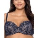 Бюстгальтер балконет Nipplex EUNIKA U, Цвет: темно-синий, Размеры: 65F