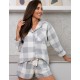 Фланелевая пижама с шортами Sensis JOANNA, Цвет: серый, Размеры: XL Фланелевая пижама с шортами Sensis JOANNA, Цвет: серый, Размеры: XL