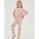 Пижама для девочек Taro 3040/3041/3050 CHLOE, Цвет: пыльная роза/белый, Размеры: 92