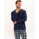 Пижама мужская со штанами Taro 3293/3294/3295 DARREN, Цвет: темно-синий, Размеры: 4XL