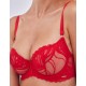 Кружевной бюстгальтер балконет Alles ADORE M Balconette Red, Цвет: красный, Размеры: 65D