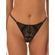 Кружевные трусики стринги Esotiq 41764 OKSANA черный/бежевый, Цвет: черный/бежевый, Размеры: M