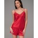Атласный комплект топ и шорты Mia-Amore JOANNA 7312 красный, Цвет: красный, Размеры: M