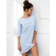 Сорочка хлопковая Sensis BEAUTY SLEEP, Цвет: голубой, Размеры: S/M