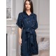 Удлинённая рубашка халат Mia-Amore ENRIKA 4405, Цвет: темно-синий, Размеры: 4XL