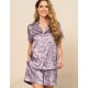 Пижама рубашка с шортами шёлк Mia-Amore ESENIA 4354, Цвет: мультицвет, Размеры: 2XL