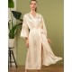 Атласный длинный халат Mia-Amore ILONA 7549 шампань, Цвет: шампань, Размеры: L/XL