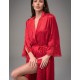 Атласный халат большого размера Mia-Amore JOANNA 7319 красный, Цвет: красный, Размеры: 2XL/3XL