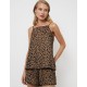 Комплект топ + шорты из вискозы Aruelle KIANNA, Цвет: леопард, Размеры: XS
