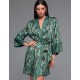 Короткий халат из шёлка с вискозой Mia-Amore AMINA 4103, Цвет: изумрудный, Размеры: 2XL/3XL