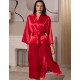 Длинный шёлковый халат Mia-Amore BEATRIS 4509, Цвет: красный, Размеры: 4XL/5XL