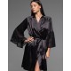 Халат с кружевным рукавом Mia-Amore EMMA 7473, Цвет: черный, Размеры: 2XL