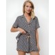 Пижама с шортами из вискозы Aruelle ISOLDA, Цвет: графит, Размеры: XS