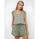 Пижама женская с шортами Aruelle ODELIA, Цвет: оливковый, Размеры: M