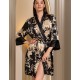 Натуральный шёлковый халат Mia-Amore ELMIRA 4263, Цвет: черный, Размеры: 4XL/5XL