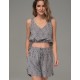 Комплект из топа и шорт Mia-Amore DAMASK 5362, Цвет: серый, Размеры: 2XL