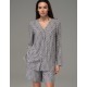 Домашняя пижама с шортами Mia-Amore DAMASK 5365, Цвет: серый, Размеры: XL