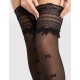 Самонесущие чулки с кружевом Fiore 4096/O COQUETTE 15 den, Цвет: черный, Размеры: 2