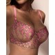 Бюстье с розовой вышивкой Kinga FRENCH FLOWERS 1204-SC, Цвет: розовый, Размеры: 90D